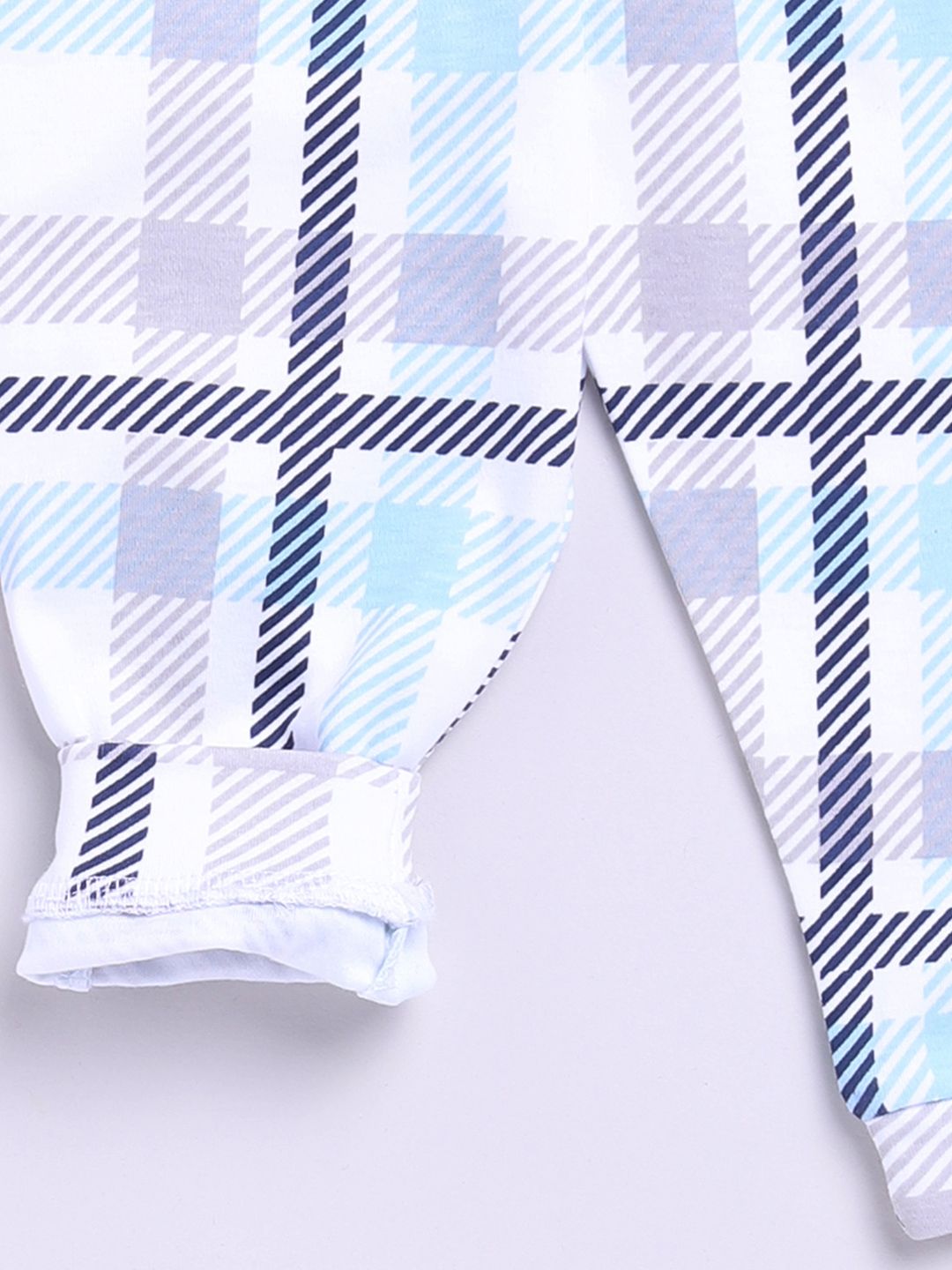 Moms Love Infant Boys Checked Pure Cotton Clothing Set