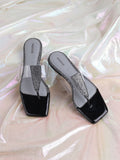 Mochi Shimmered Open Toe Flats