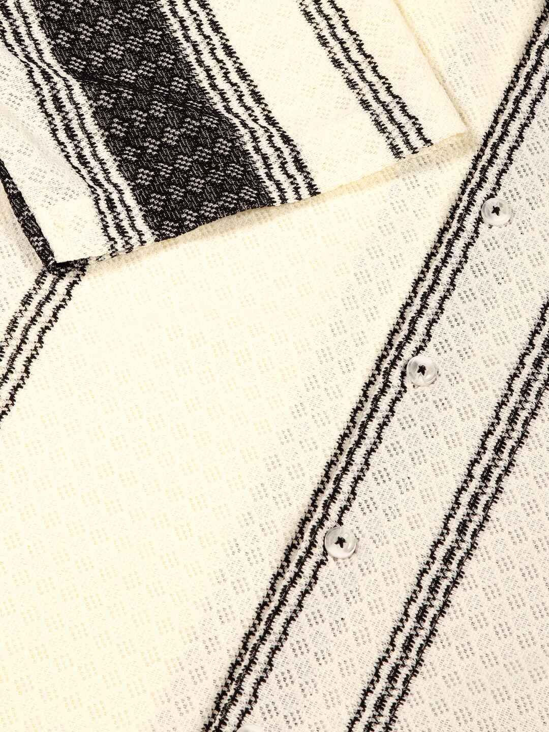 Thomas Scott Lelaki Rekaan Sendiri Bertekstur Baju Kasual Separa Silap Fit Biasa