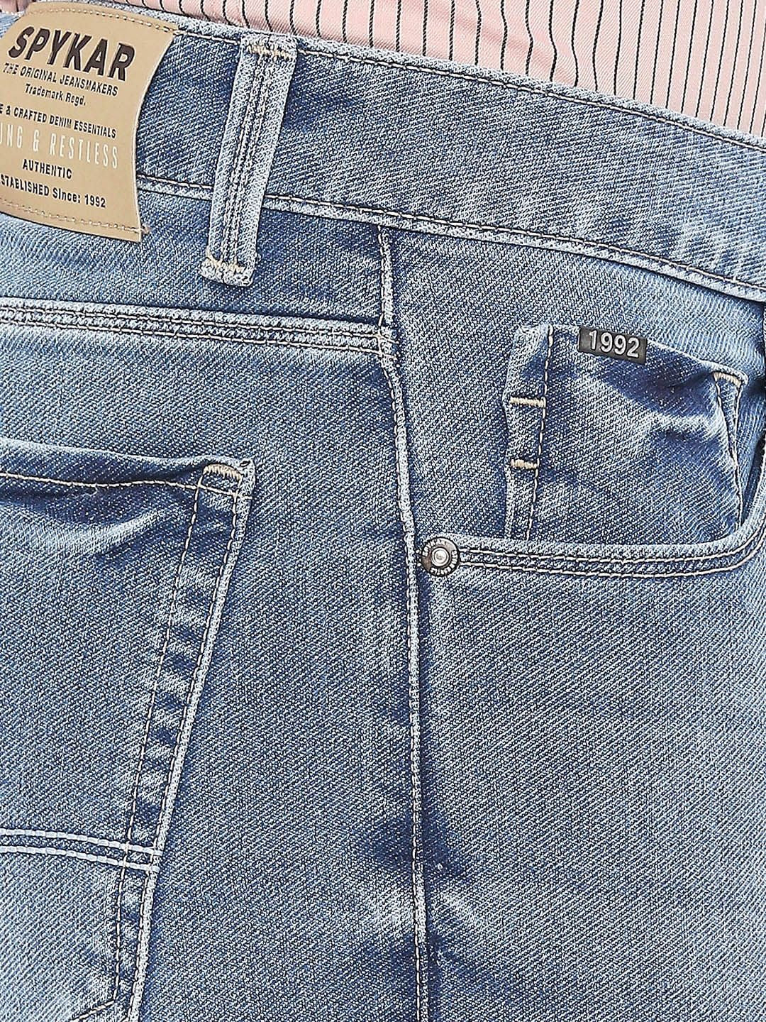 SPYKAR Men Light Fade Clean Look Stretchable Cotton Jeans