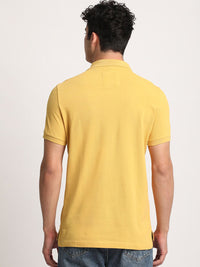 THE BEAR HOUSE Men Solid Regular Fit Cotton Polo Collar T-Shirt