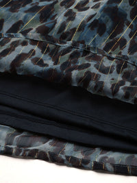 all about you Animal Print Tie-Up Neck Top