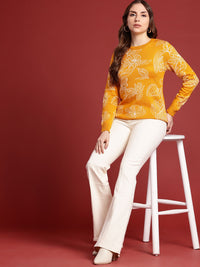 all about you Floral Self Design Pullover