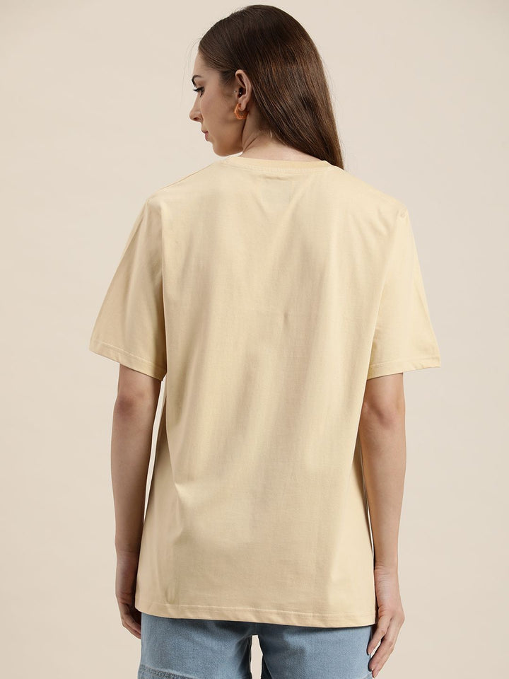 DILLINGER Typography Embroidered Oversize Pure Cotton Longline T-shirt