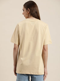 DILLINGER Typography Embroidered Oversize Pure Cotton Longline T-shirt