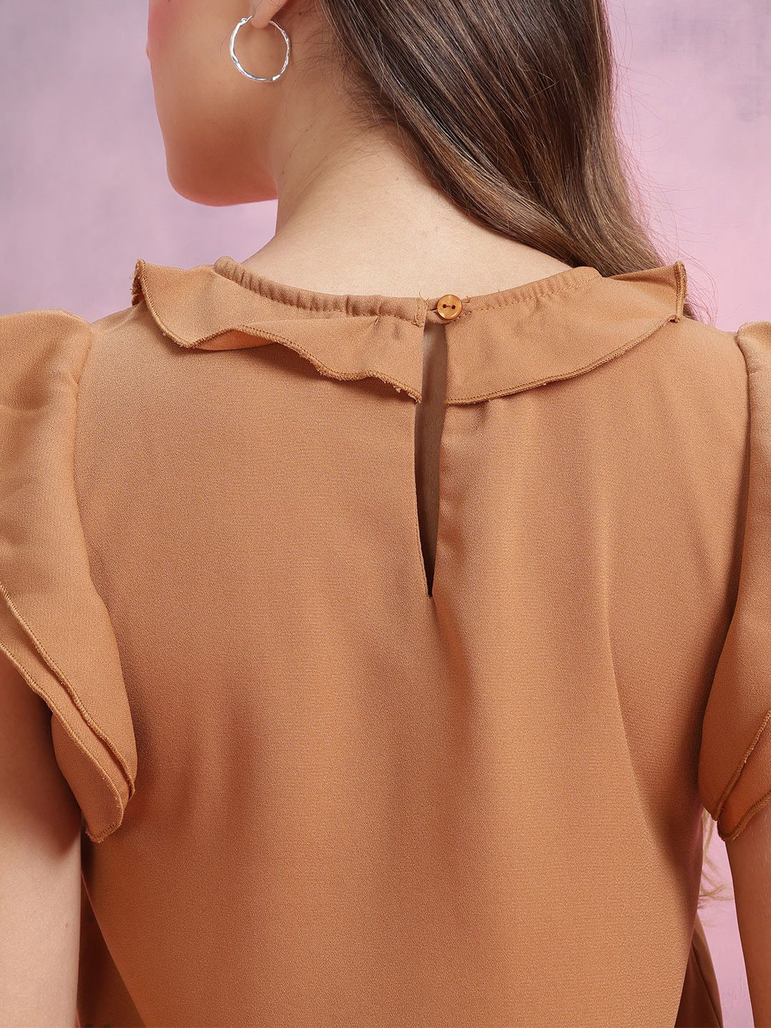 DressBerry Flutter Sleeve Ruffles Top