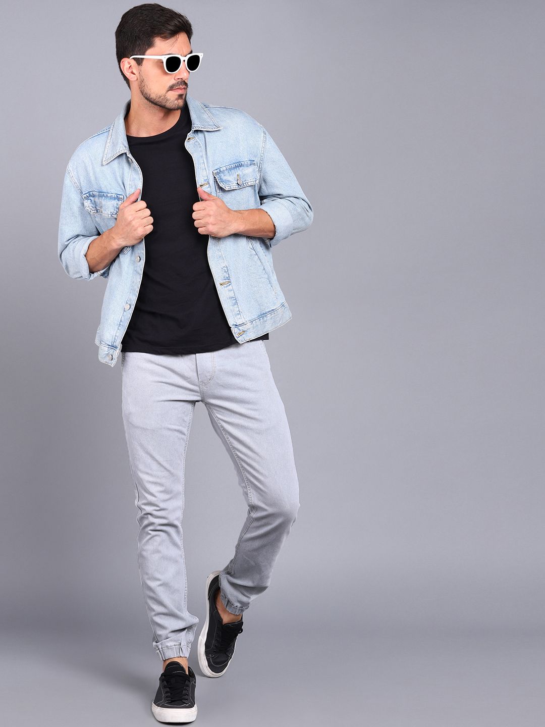 Urbano Fashion Men Grey Slim Fit Mid-Rise Clean Look Stretchable Jeans