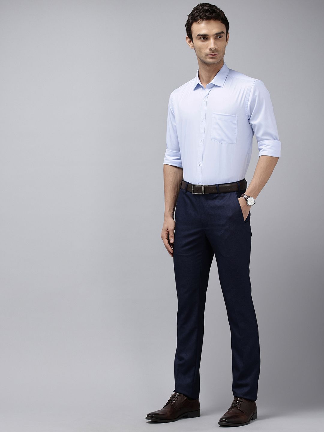 Park Avenue Slim Fit Geometric Self Designed Formal Shirt