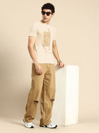 Being Human Graphic Printed Pure Cotton Slim Fit T-shirt