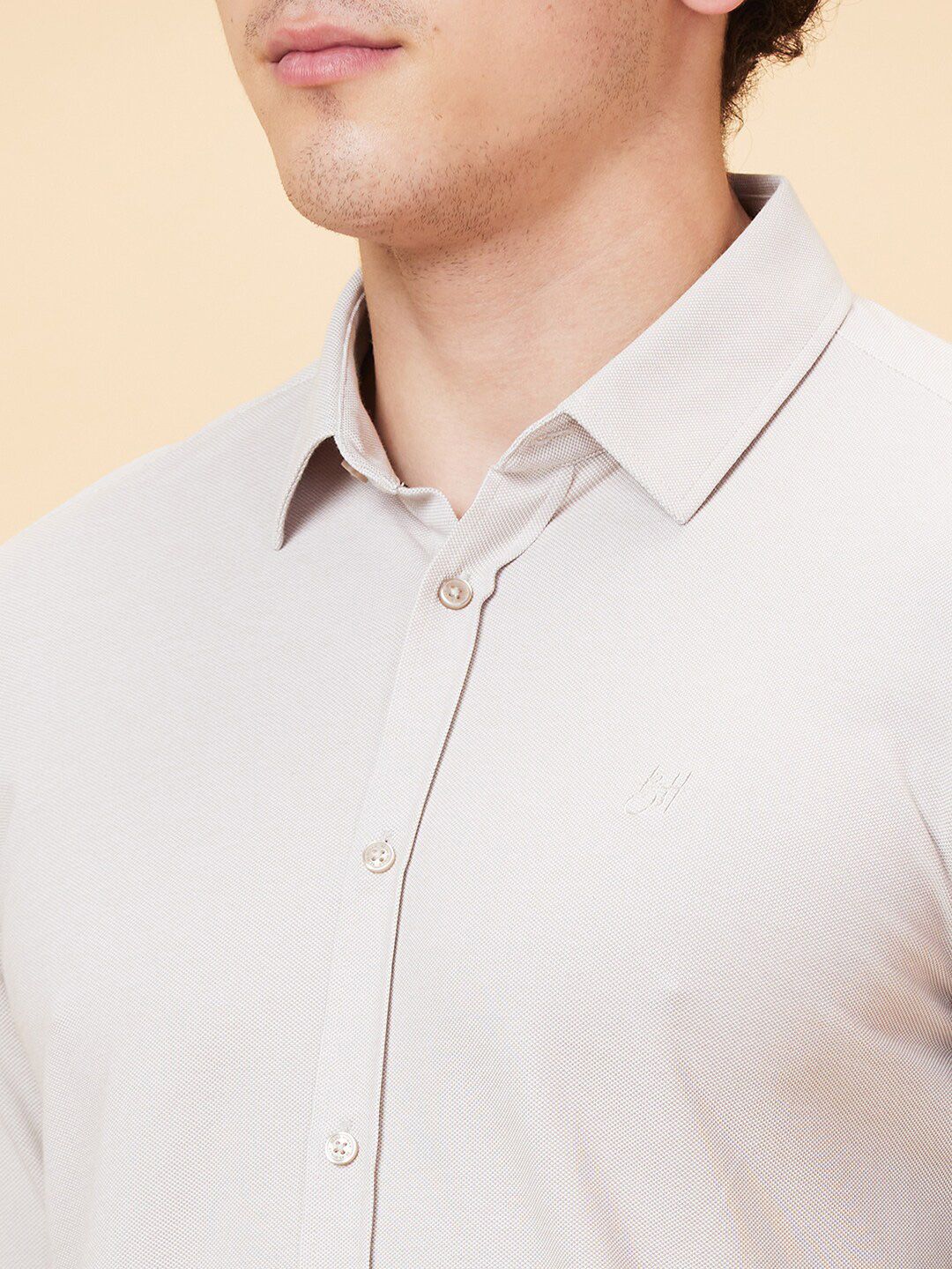 Being Human Slim Fit Spread Collar Long Sleeves Casual Shirt