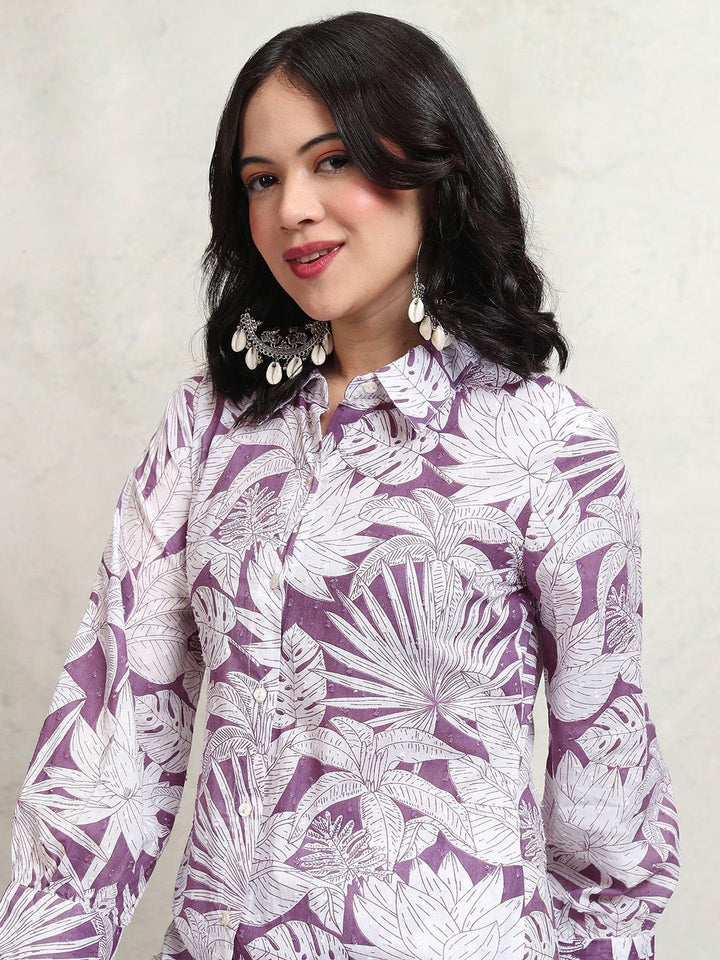Vishudh Printed Shirt With Trousers Co-Ords