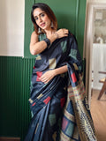 KALINI Ethnic Motifs Printed Saree With Blouse Piece