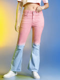 DressBerry Women Bootcut Fit Dyed Stretchable Jeans