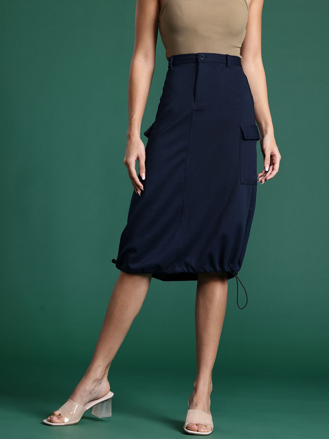 DressBerry Cargo Style Toggled Skirt