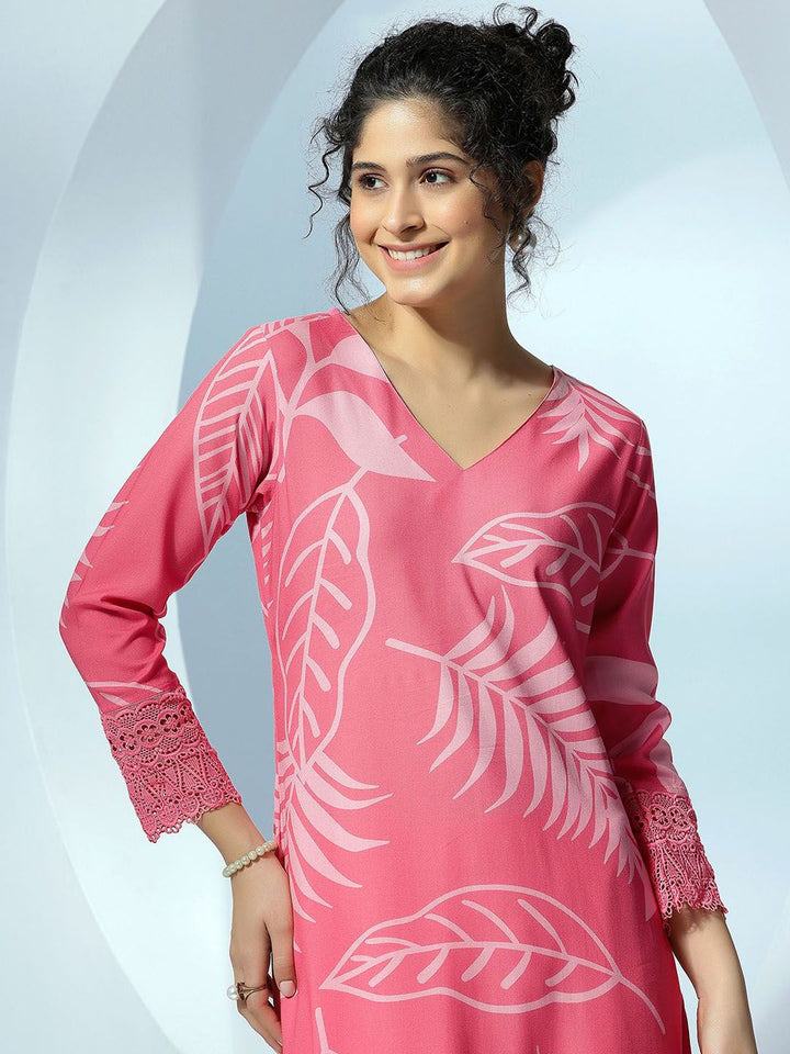 Libas Printed Tunic With Palazzos Co-Ords