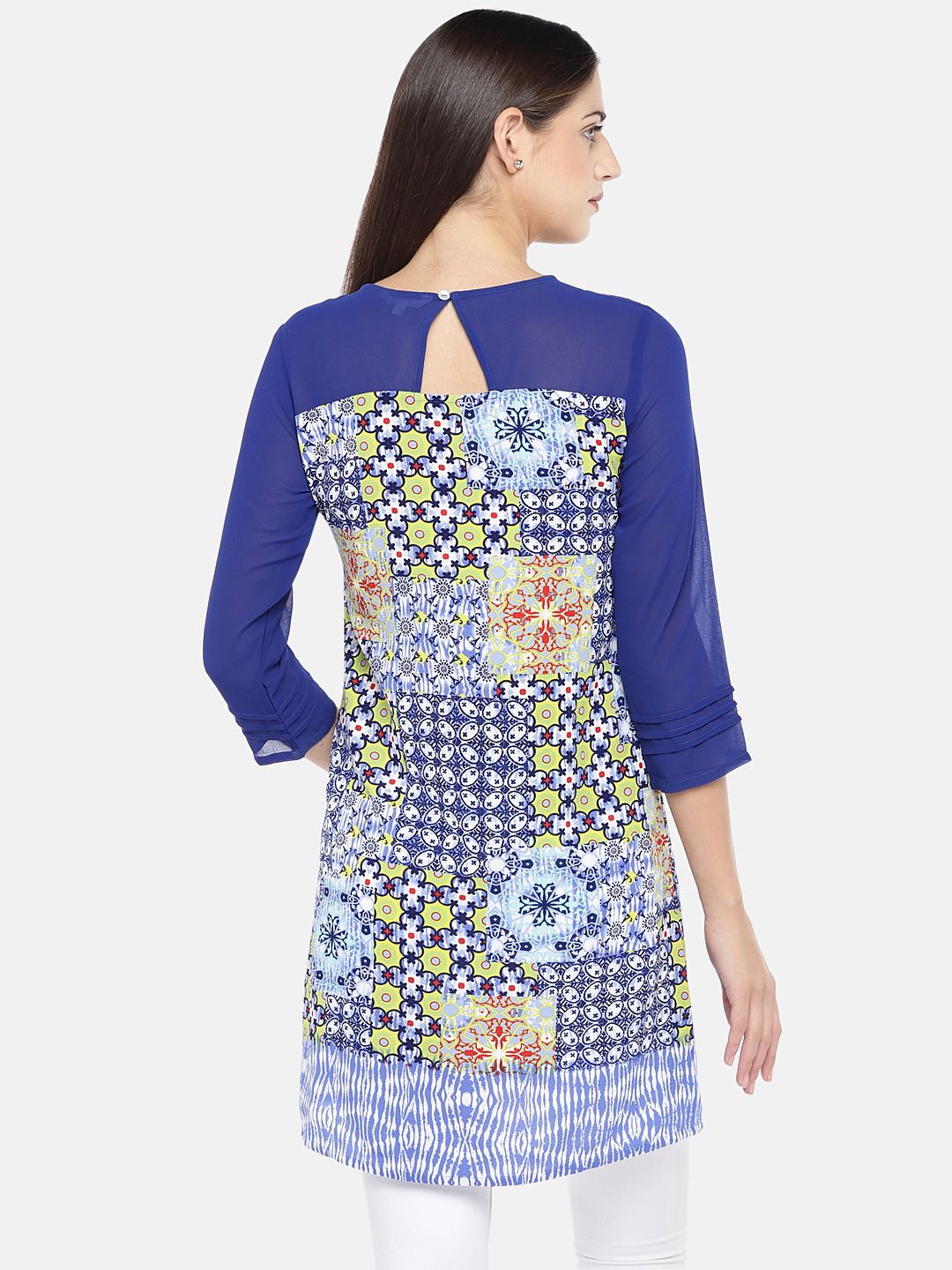 AND Blue Printed Tunic