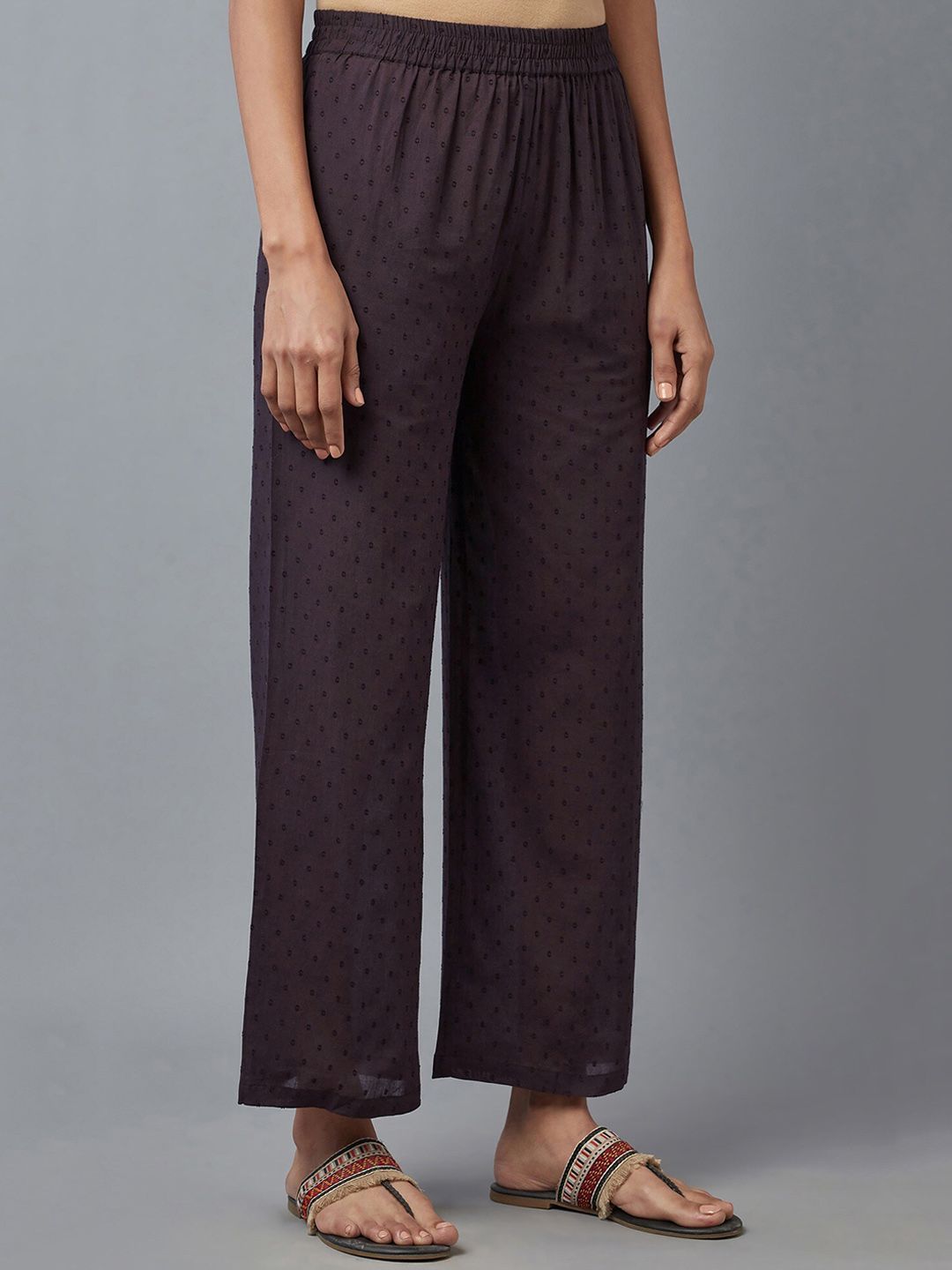 W Brown Wide Leg Palazzos