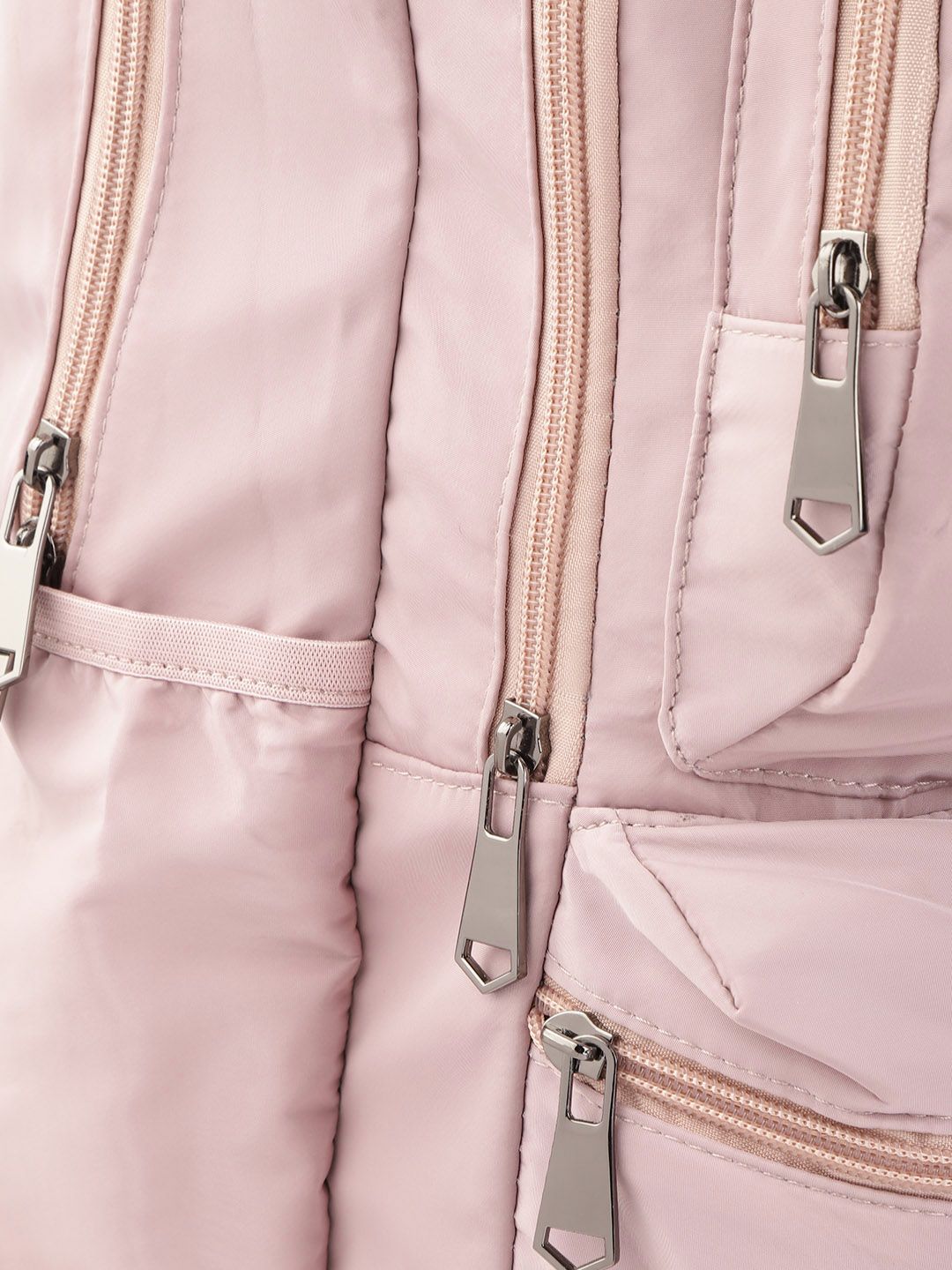 Lino Perros Women Dusty Pink Solid 13 Inch Laptop Backpack