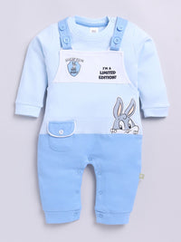 Moms Love Infants Boys Pure Cotton Applique Detail Dungaree With T-Shirt