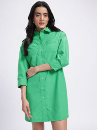 DressBerry Verdant Vogue Shirt Style Dress