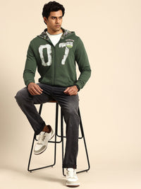 Being Human Printed Pure Cotton Hooded Sweatshirt