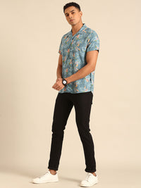 Being Human Slim Fit Tropical Printed Casual Shirt