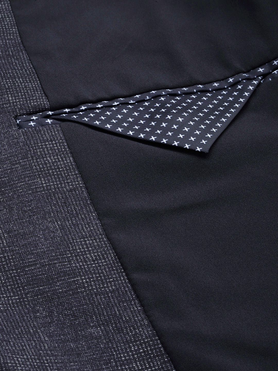 Park Avenue Self Design Regular Fit Single-Breasted Formal Blazer