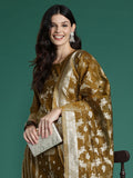 Indo Era Women Ethnic Motifs Woven Design Kurta with Trousers & With Dupatta