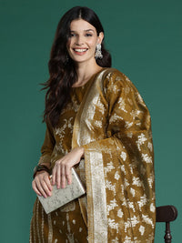 Indo Era Women Ethnic Motifs Woven Design Kurta with Trousers & With Dupatta
