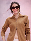 DressBerry Women Ribbed Acrylic Cardigan