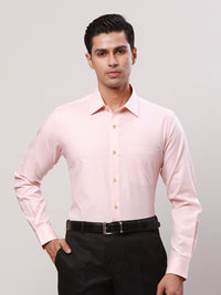 Raymond Contemporary Fit Self Design Spread Collar Cotton Formal Shirt