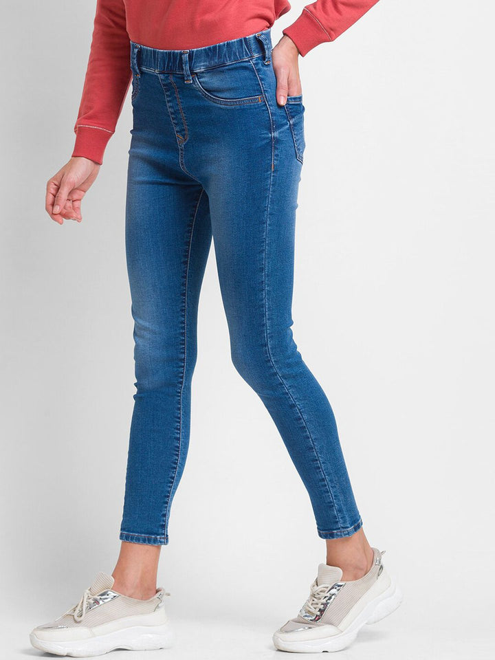 SPYKAR Women Blue Super Skinny Fit High-Rise Light Fade Jeans