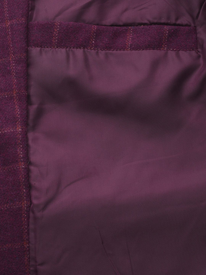 all about you Peak Lapel Checked Double-Breasted Blazer