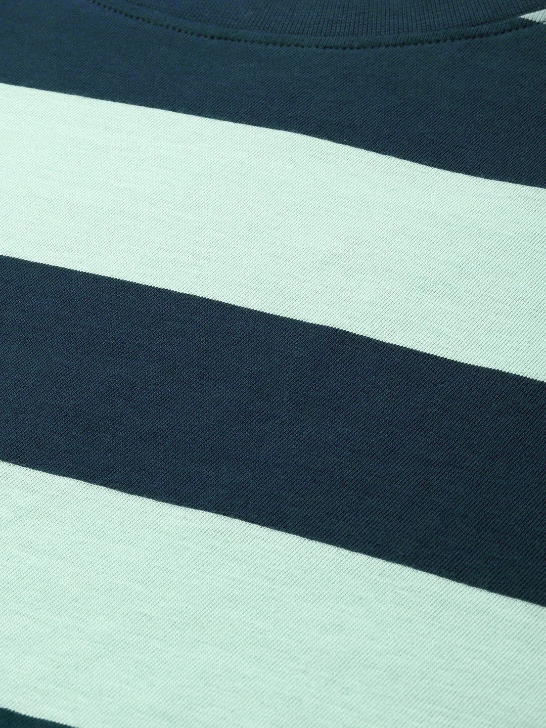 DILLINGER Men Striped Oversized Pure Cotton T-shirt