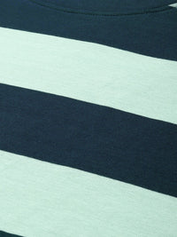 DILLINGER Men Striped Oversized Pure Cotton T-shirt