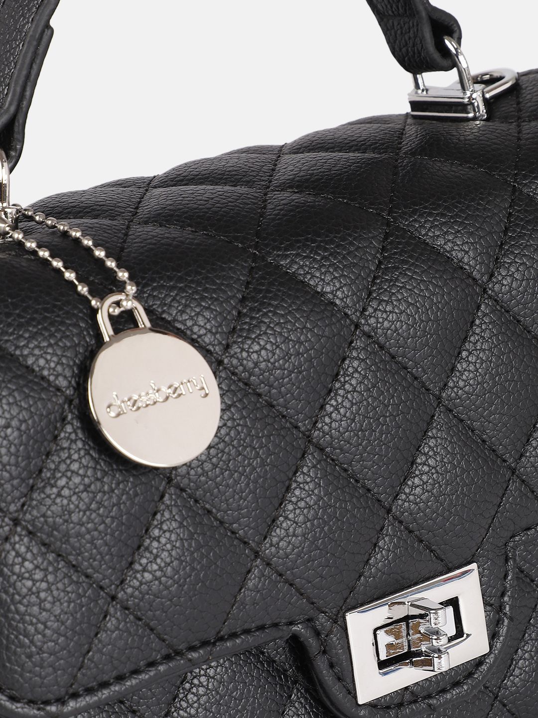 DressBerry Quilted Structured Satchel