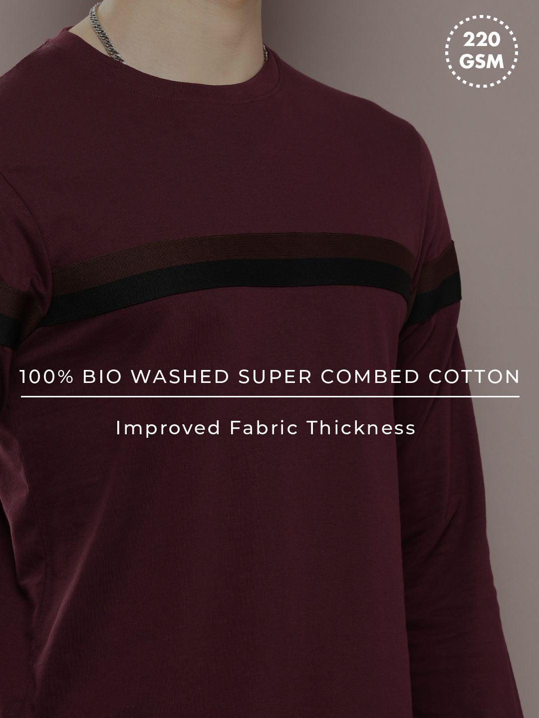 DILLINGER Men Striped Pure Cotton T-shirt