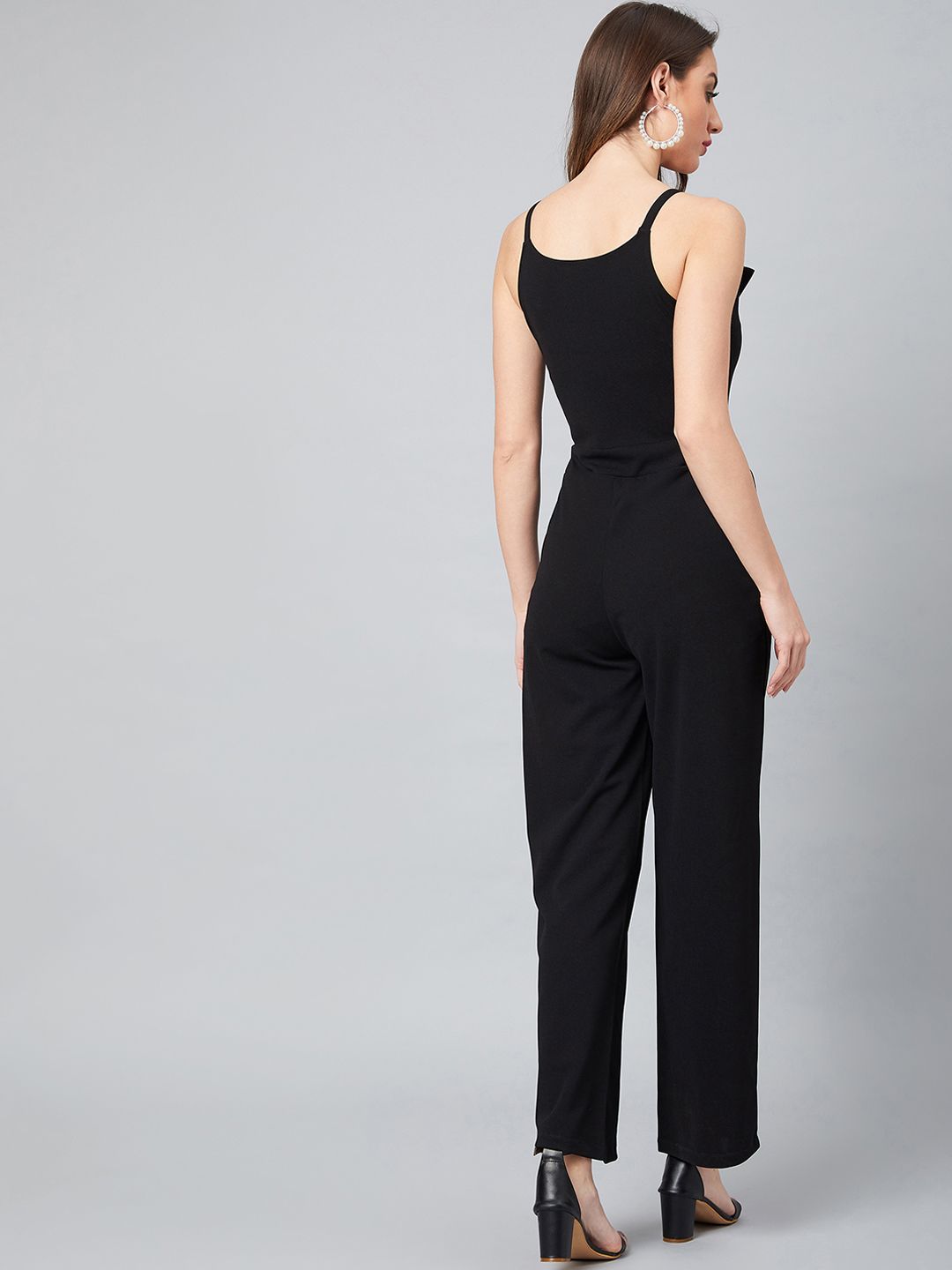 Athena Women Black Solid Basic Jumpsuit