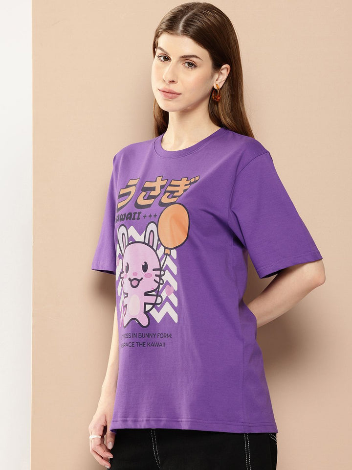 Difference of Opinion Printed Oversized Pure Cotton T-shirt