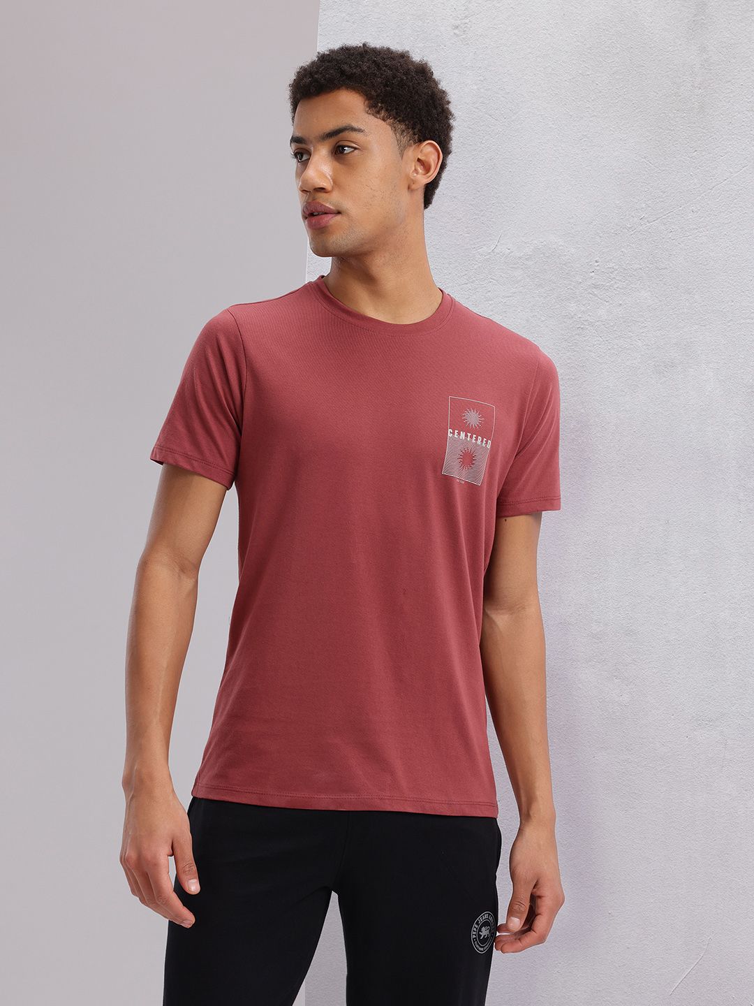 HRX by Hrithik Roshan Solid Yoga T-shirt