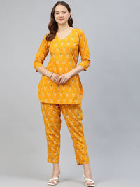 KALINI Ethnic Motifs Printed Pure Cotton Co-Ords