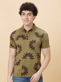 Being Human Floral Printed Polo Collar T-shirt