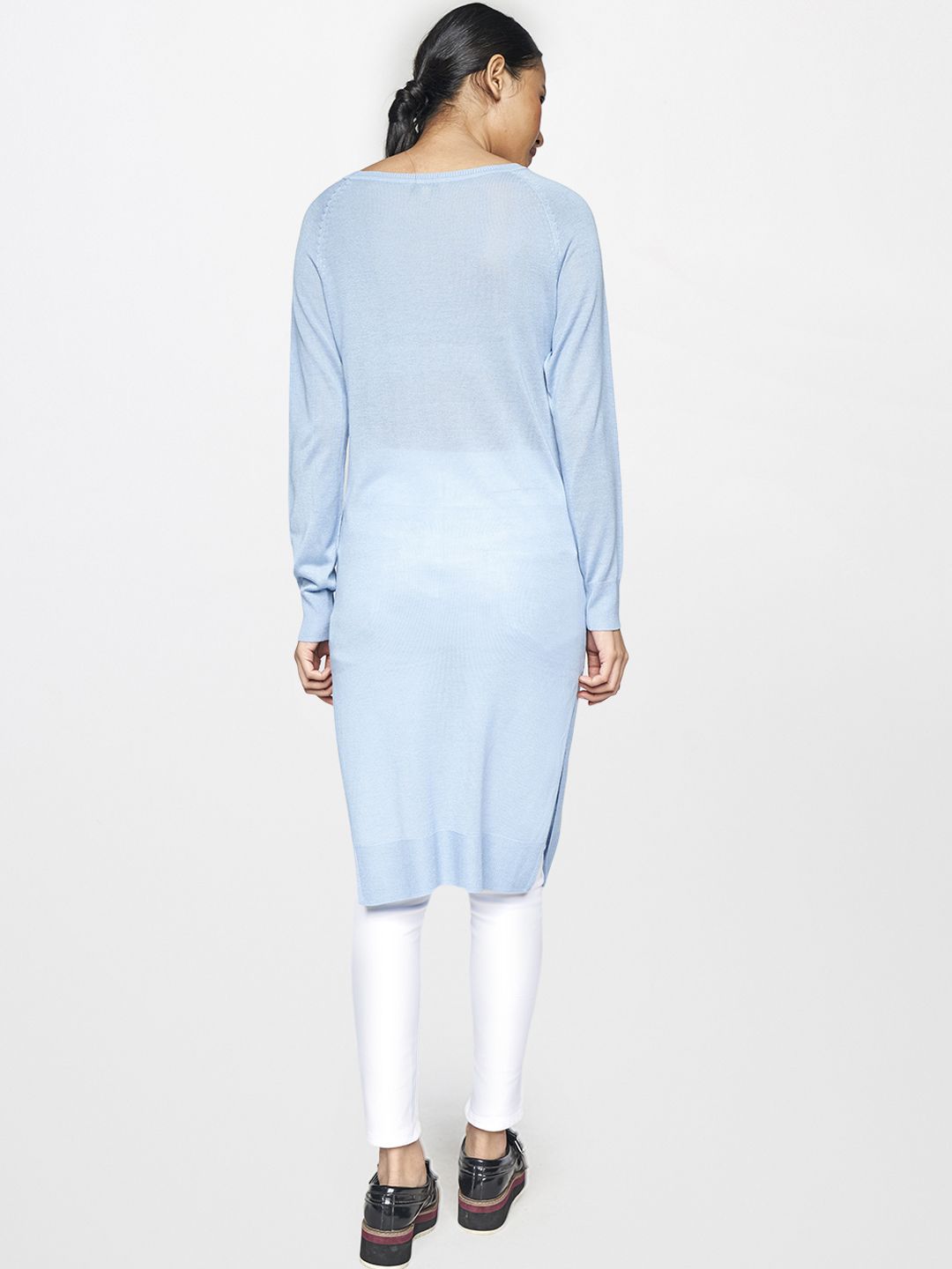 Global Desi Blue Viscose Rayon Tunic