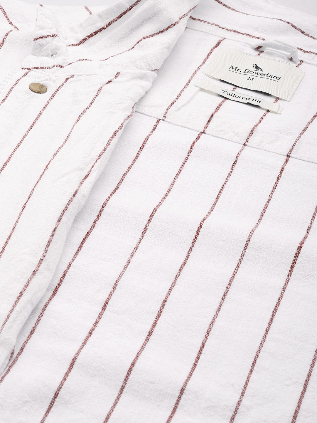 Mr Bowerbird Stand Collar Striped Bomber Jacket