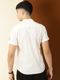 Thomas Scott Premium Conversational Printed Cuban Collar Cotton Casual Shirt