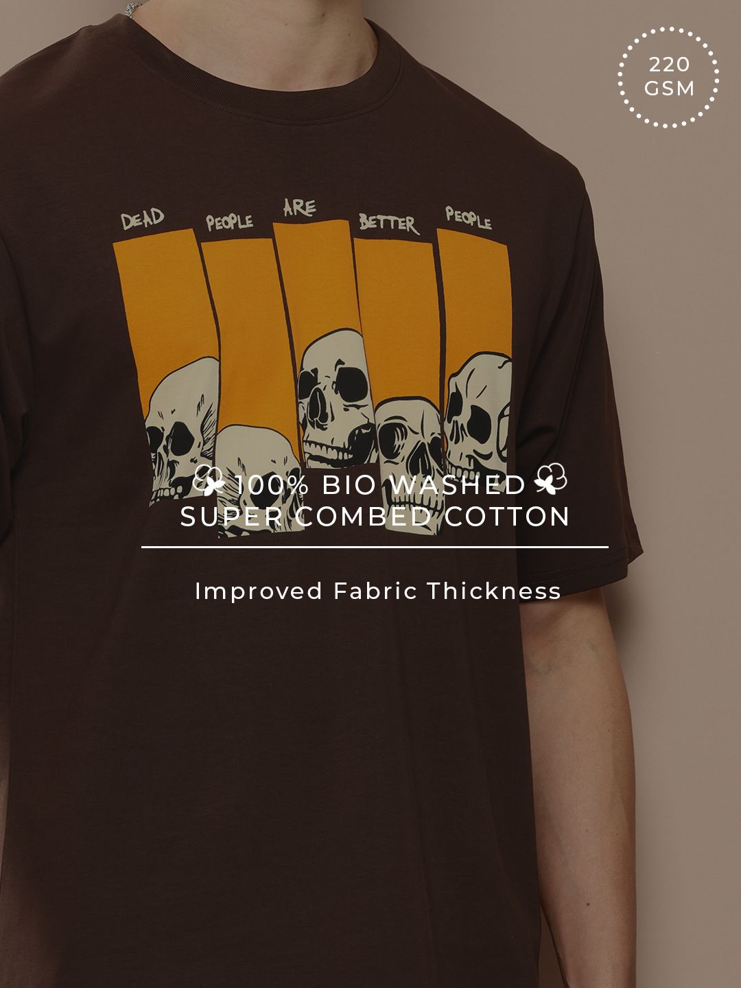 Difference of Opinion Printed Drop-Shoulder Sleeves Oversized Pure Cotton T-shirt