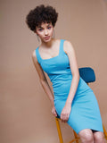 SASSAFRAS BASICS Square Neck Bodycon Dress