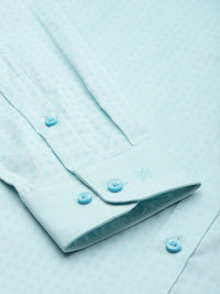 Raymond Pure Cotton Self Design Textured Slim Fit Formal Shirt