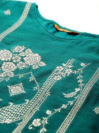 Indo Era Ethnic Motifs Woven Design Zari Kurta With Trousers & Dupatta