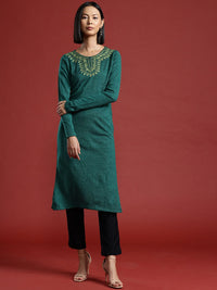 all about you Zari Yoke Design Winter Kurta